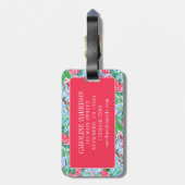 ナンタケットパ名門私立校風のームビーチプリント差出人住所 ラゲッジタグ (裏面縦)