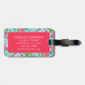 ナンタケットパ名門私立校風のームビーチプリント差出人住所 ラゲッジタグ (裏面横)