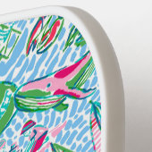 ナンタケットパ名門私立校風のームビーチプリント ピックルボールラケット (左詳細)