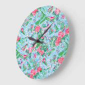 ナンタケットパ名門私立校風のームビーチプリント ラージ壁時計 (傾斜)