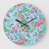 ナンタケットパ名門私立校風のームビーチプリント ラージ壁時計 (正面)