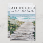 ナンタケットビーチ結婚エロプス発表 招待状 (正面/裏面)