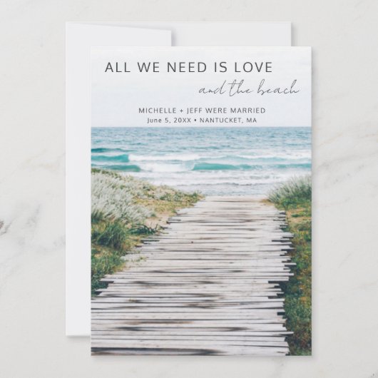 ナンタケットビーチ結婚エロプス発表 招待状 (正面)