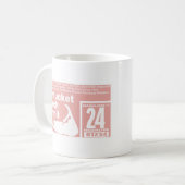 ナンタケットビーチ許可状2024サーモン コーヒーマグカップ (正面左)