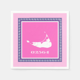 ナンタケットピンクカクテルナプキンス スタンダードカクテルナプキン