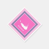 ナンタケットピンクカクテルナプキンス スタンダードカクテルナプキン (角)