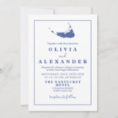 ナンタケットブルー結婚式招待状 招待状 (正面)