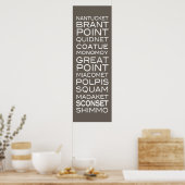 ナンタケットプレイスはっきりしたポモダンスター ポスター (キッチン)