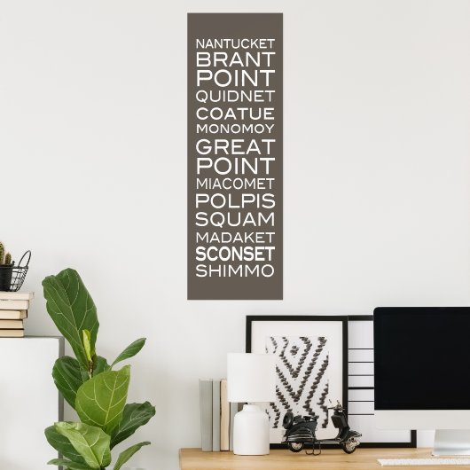 ナンタケットプレイスはっきりしたポモダンスター ポスター (ホームオフィス)