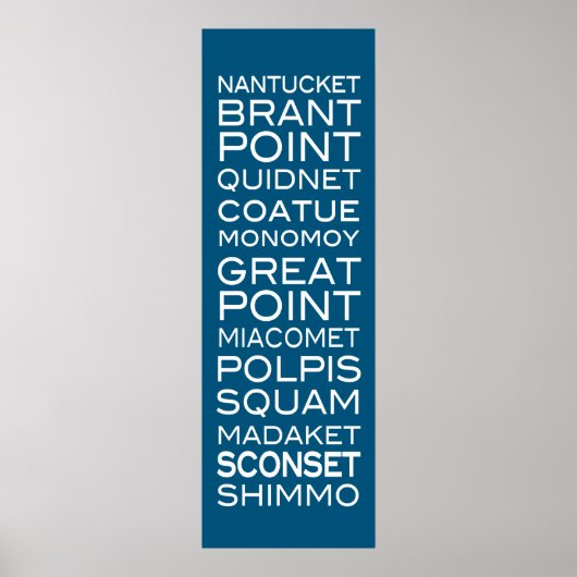 ナンタケットプレイスはっきりしたポモダンスター ポスター (正面)