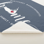 ナンタケットホームタウンパーソナライズされた シェルパブランケット (3/4)