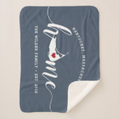 ナンタケットホームタウンパーソナライズされた シェルパブランケット (正面)