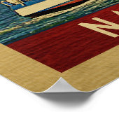 ナンタケットポスターセーリングボートヴィンテージマサチューセッツ ポスター (角)