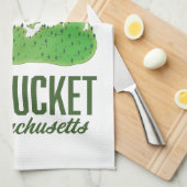 ナンタケットマサチューセッツの地図 キッチンタオル (四つ折り)