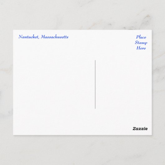 ナンタケットマサチューセッツケープコッドはがき ポストカード (裏面)
