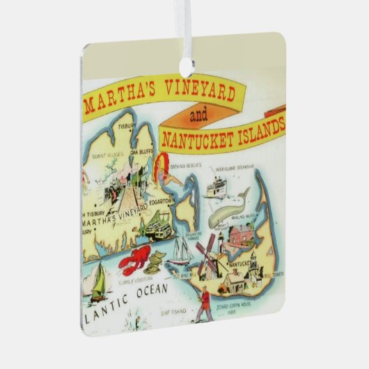 ナンタケットマーサズヴィネヤードオーナメント メタルオーナメント (正面右)