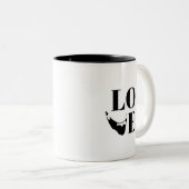 ナンタケットラブグラフィックプリントアイランドシルエット ツートーンマグカップ (正面右)