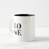 ナンタケットラブグラフィックプリントアイランドシルエット ツートーンマグカップ (正面左)