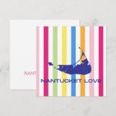 ナンタケットラブブはっきりしたライトストライプフラットカー空白のド (正面/裏面)