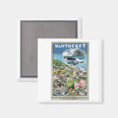 ナンタケットヴィンテージ旅行ポスター マグネット (正面/裏面)