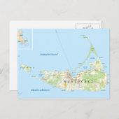 ナンタケット地図はがき ポストカード (正面/裏面)