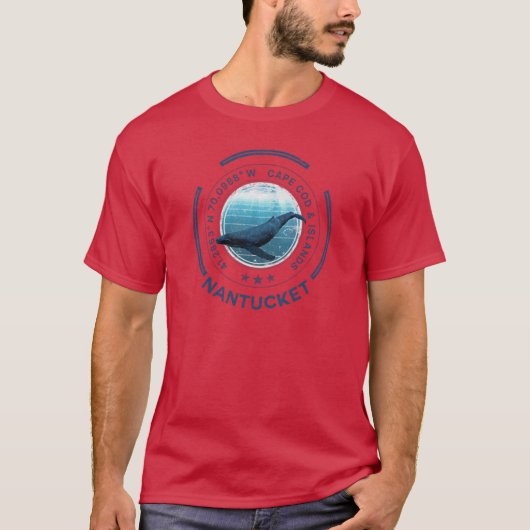 ナンタケット島のクジラ Tシャツ (正面)