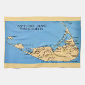 ナンタケット島の地図 キッチンタオル (横)