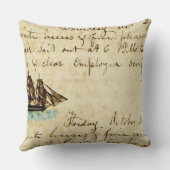 ナンタケット捕鯨船図1841 クッション (裏面)