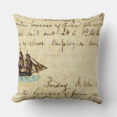 ナンタケット捕鯨船図1841 クッション (正面)