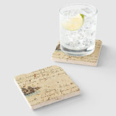 ナンタケット捕鯨船図1841 ストーンコースター (横)