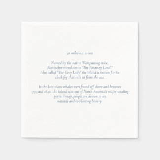 ナンタケット沖30マイルのカクテルナプキン スタンダードカクテルナプキン