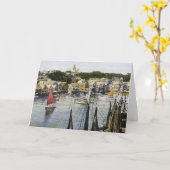 ナンタケット波止場グリーティングカード カード (黄色い花)