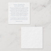 ナンタケット結婚式の引き出物- 2ペニーズオーバーボード エンクロージャーカード (正面/裏面)