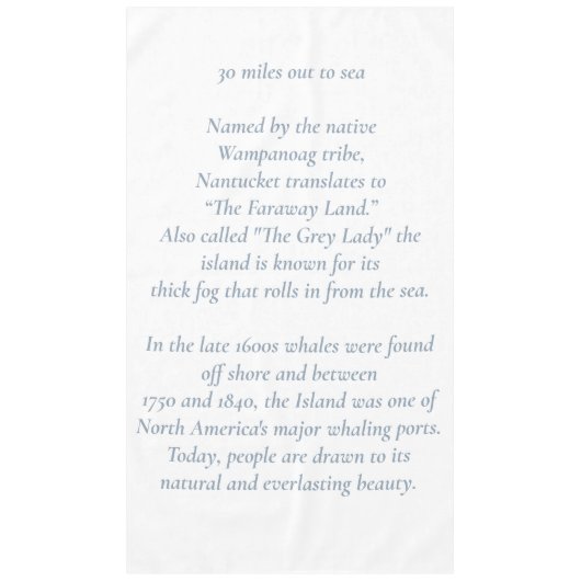 ナンタケット30マイルアウトシーテーブルクロス テーブルクロス (正面)