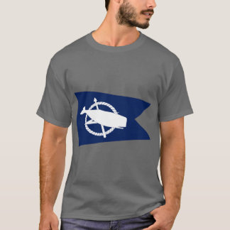 ナンタケット・マサチューセッツ州の旗 クールなクジラの旗 ナンタケットの Tシャツ