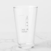 ナンタケット・マサチューセッツ州の灯台ビール タンブラーグラス (裏面)