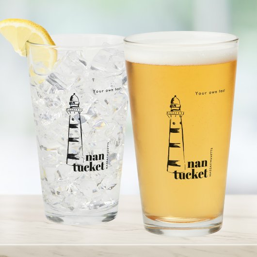 ナンタケット・マサチューセッツ州の灯台ビール タンブラーグラス