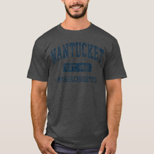 ナンタケット マサチューセッツ州 MA ヴィンテージ スポーツ デザイン N Tシャツ