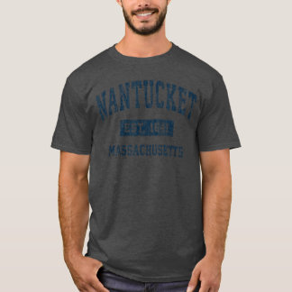 ナンタケット マサチューセッツ州 MA ヴィンテージ スポーツ デザイン N Tシャツ