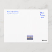 ナンタケット マス ブランド ポイント ライトハウス ポストカード (裏面)