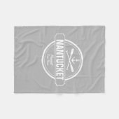 ナンタケット、マパーソナライズされたー名、航海のいかり フリースブランケット (正面(横))