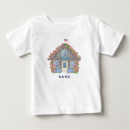 ナンタケット リトル クライミング ローズ コテージ  ベビーTシャツ