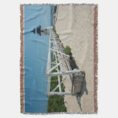 ナンタケット。古木製灯台 スローブランケット (正面縦)