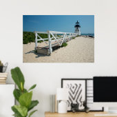 ナンタケット。旧木造ライトハウス ポスター (ホームオフィス)