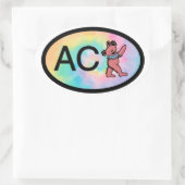 ナンタケットACK踊りベア 楕円形シール (バッグ)