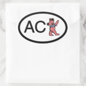 ナンタケットACK踊りベア 楕円形シール (バッグ)