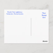 ナンタケットMAブラントポイントライトハウスポストカード ポストカード (裏面)