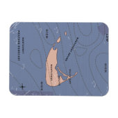 ナンタケットUSAの天気図 マグネット (横)