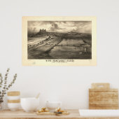 ナンタスケットビーチミサ。1885アンティークパノラママップ ポスター (キッチン)