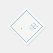 ナンタスケットビーチリゾートハルMAマップエレガントウェディング スタンダードカクテルナプキン (角)